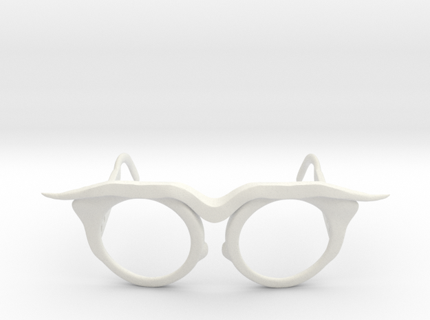 Frida Glasses in White Natural Versatile Plastic: Small