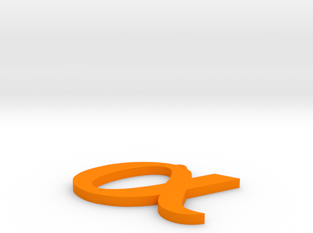 Sony Alpha Necklace in Orange Processed Versatile Plastic