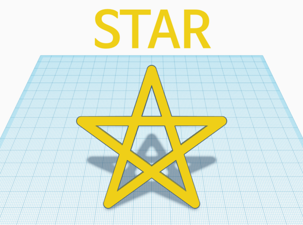 [1DAY 1CAD] STAR in Yellow Processed Versatile Plastic