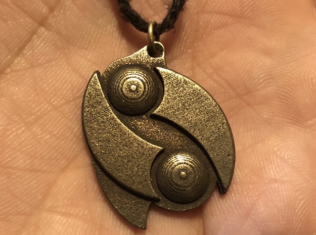 Seal of Mar pendant/keychain in Polished Bronze Steel
