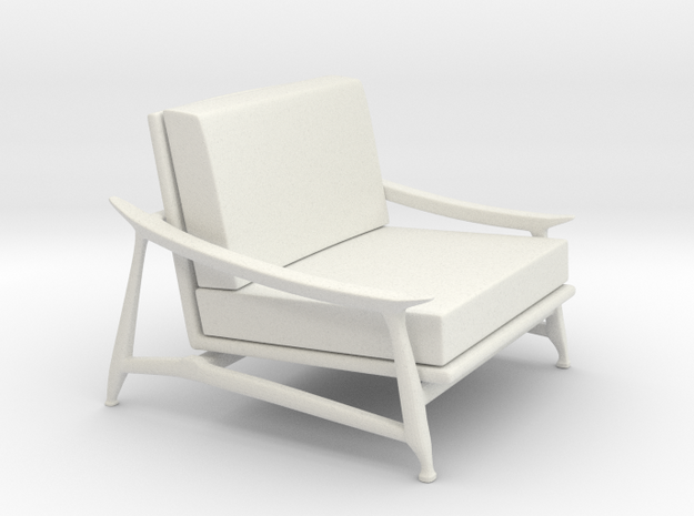 Lounge Chair in White Natural Versatile Plastic