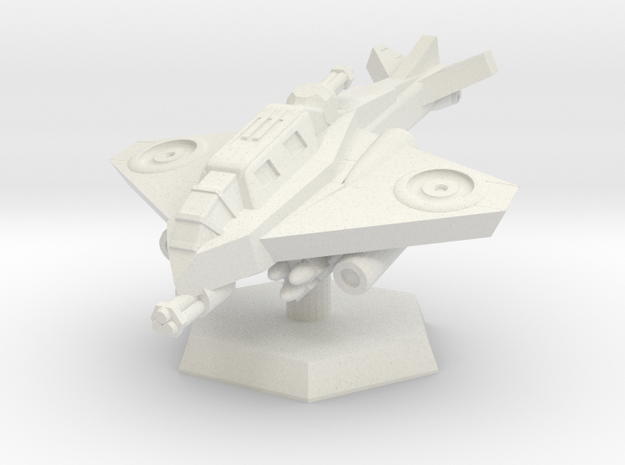 VTOL Fighter (Advancing) in White Natural Versatile Plastic: Extra Small