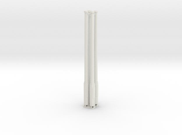 Betonmast 5m achteckig, hohl, DDR, 1:45, 4 Stück in White Natural Versatile Plastic