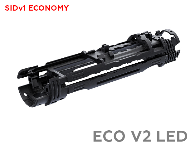SID Chassis ECO V2 Tri-Cree LED in Black Natural Versatile Plastic