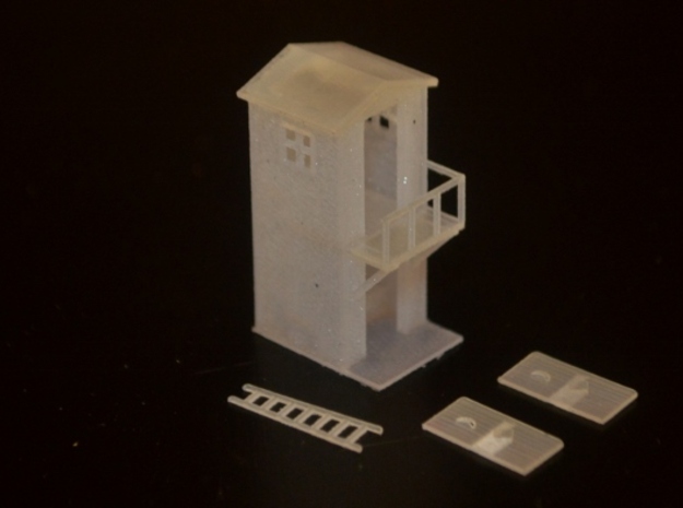 N-Scale 2-Storey Outhouse in Tan Fine Detail Plastic