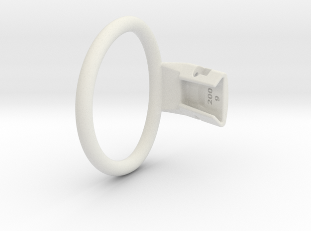 Q4e single ring M 63.7mm in White Premium Versatile Plastic