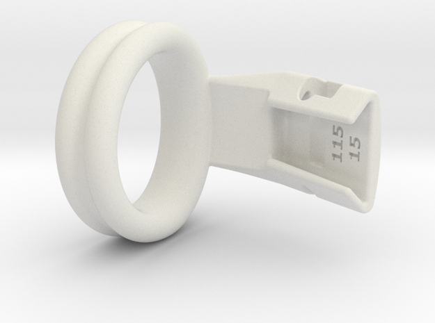 Q4e double ring XL 36.6mm in White Premium Versatile Plastic