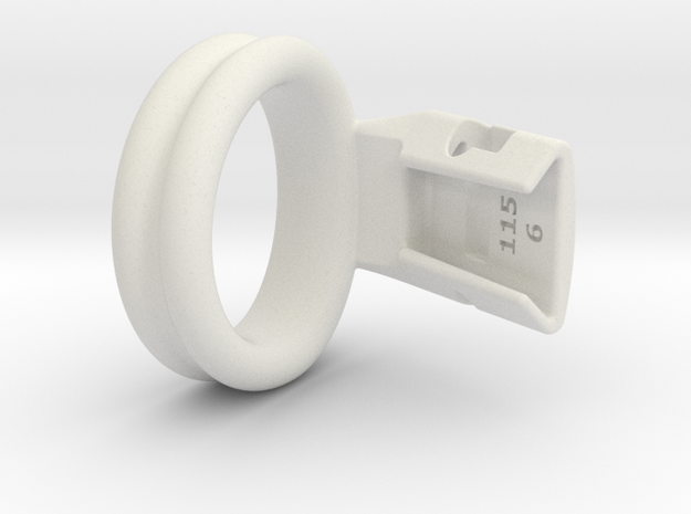 Q4e double ring 36.6mm in White Premium Versatile Plastic: Small