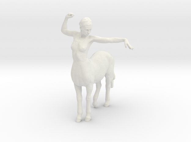 Female Centaur in White Natural Versatile Plastic