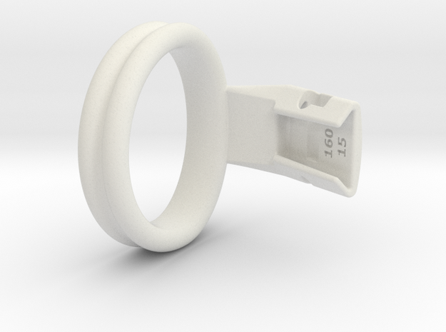 Q4e double ring XL 50.9mm in White Premium Versatile Plastic