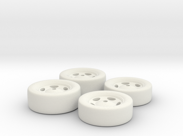 wheels for the 1:32 Brubaker Box in White Natural Versatile Plastic