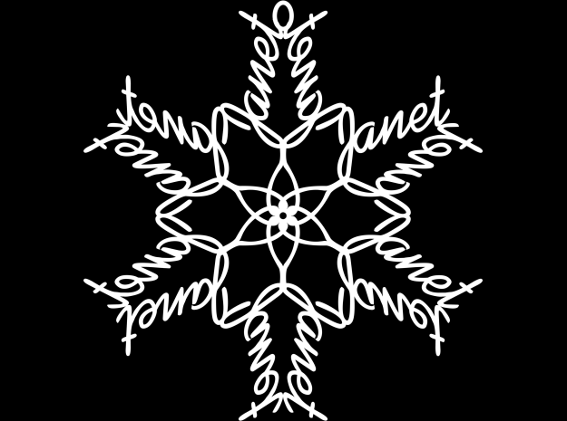 Janet snowflake ornament in White Natural Versatile Plastic