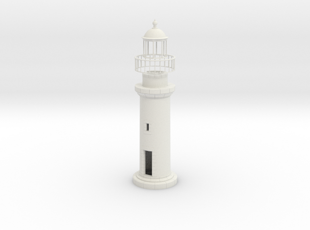 Opb10 - Small brittany lighthouse in White Natural Versatile Plastic
