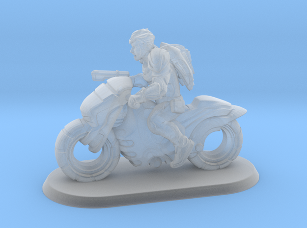 1/144 Modern Motorcycle Warrior Rider in Smooth Fine Detail Plastic