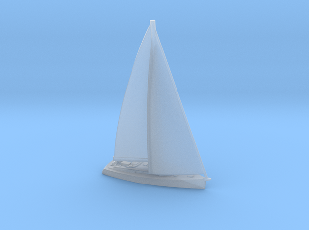 1/700 Large Sailing Yacht With Sails in Smoothest Fine Detail Plastic