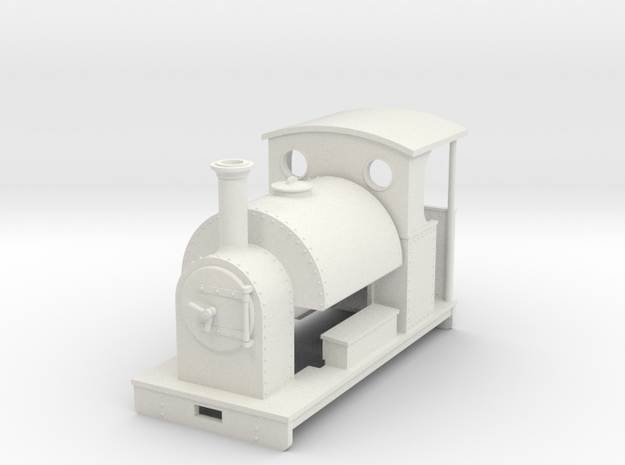1:32 saddle tank loco open backed cab in White Natural Versatile Plastic