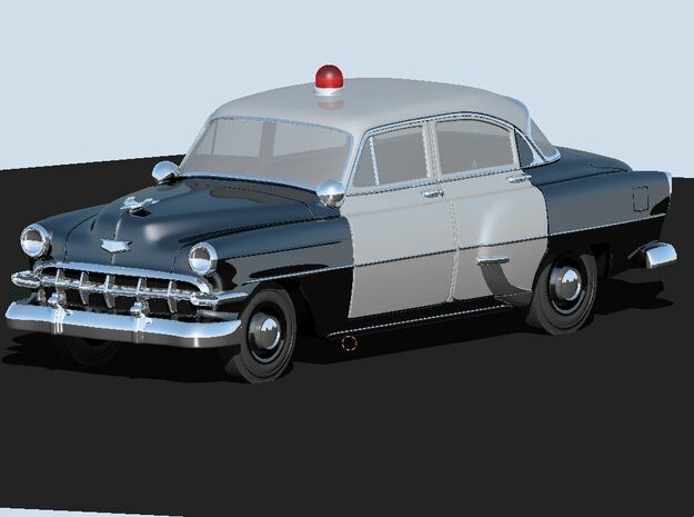 1954 Chevy Police Car in Tan Fine Detail Plastic