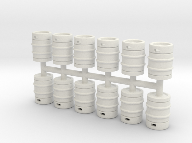 Beer Barrel 01. 1:50 Scale  in White Natural Versatile Plastic