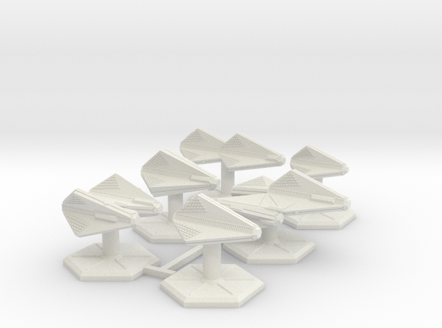 7000 Scale Tholian Fleet Core Collection SRZ in White Natural Versatile Plastic