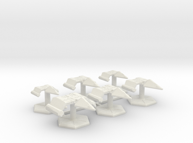 7000 Scale Neo-Tholian Fleet Core Collection SRZ in White Natural Versatile Plastic