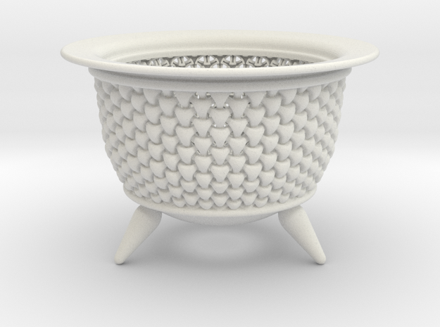Neo Pot Circle Weave 3.5 in in White Natural Versatile Plastic