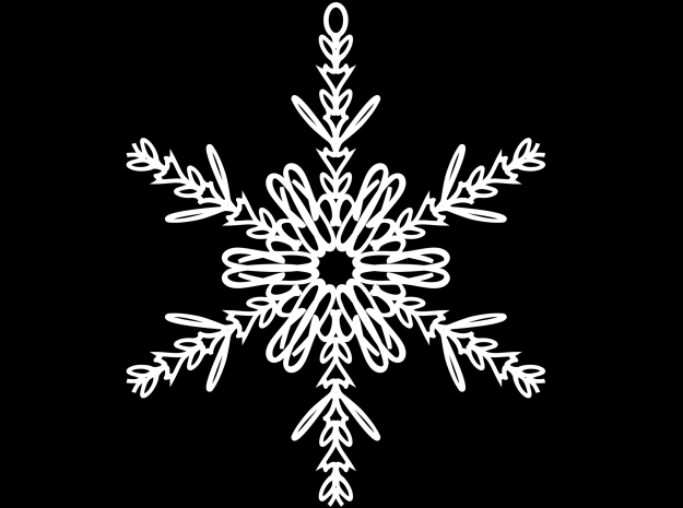Barbara snowflake ornament in White Natural Versatile Plastic