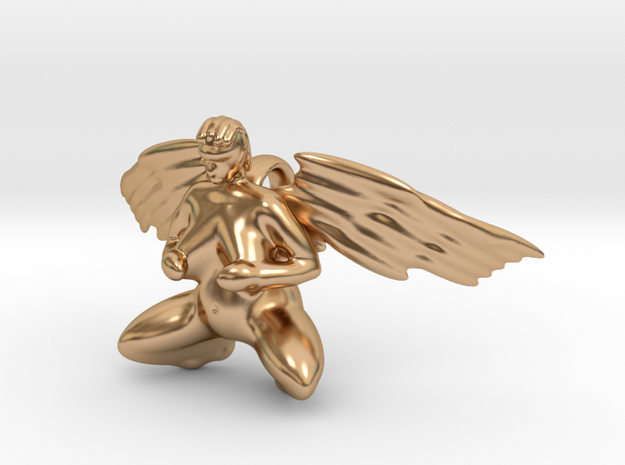 The winged neolithic goddess in Polished Bronze