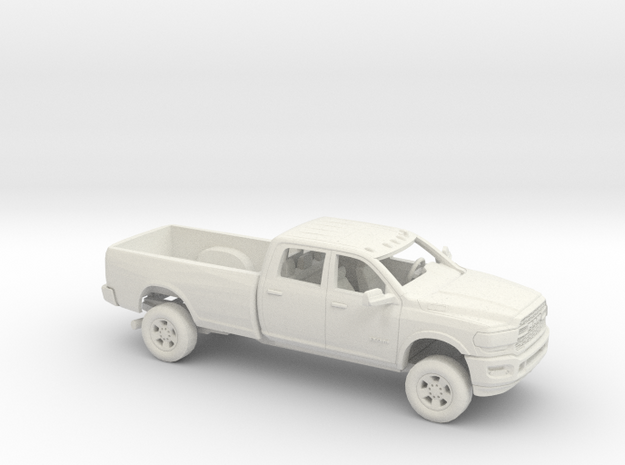 1/64 2019 Dodge Ram Crew Cab Long Bed Kit in White Natural Versatile Plastic