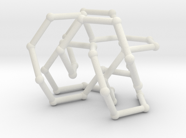Pretzel knot in FCC lattice in White Natural Versatile Plastic