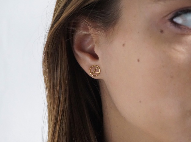 Sunset Studs in 14k Gold Plated Brass