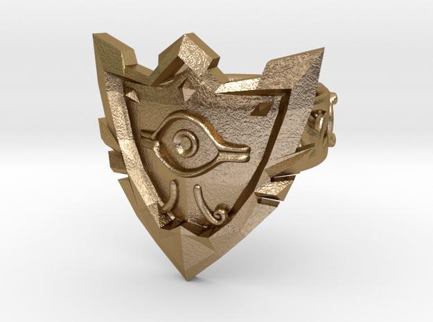 Millenium Shield Equipped with Ring of Magnetism in Polished Gold Steel