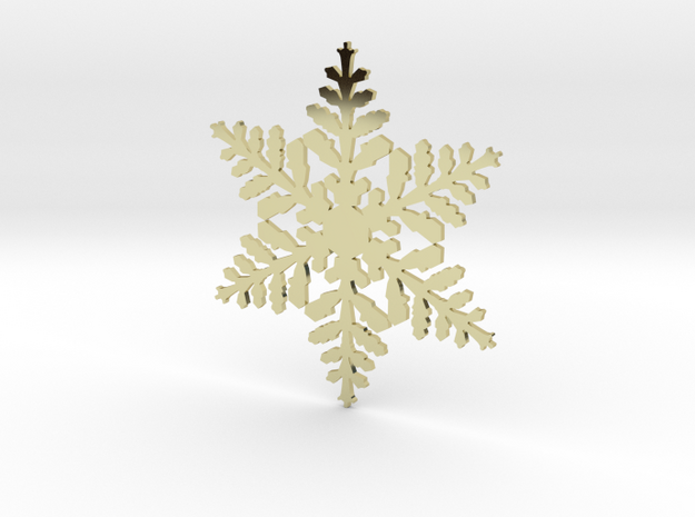 snowflake in 18k Gold Plated Brass