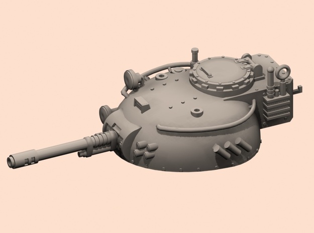 28mm Rauber tank turret - choose cannon in White Processed Versatile Plastic: d3