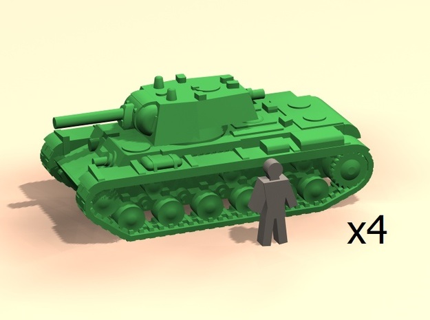 6mm KV-1 tanks in Tan Fine Detail Plastic
