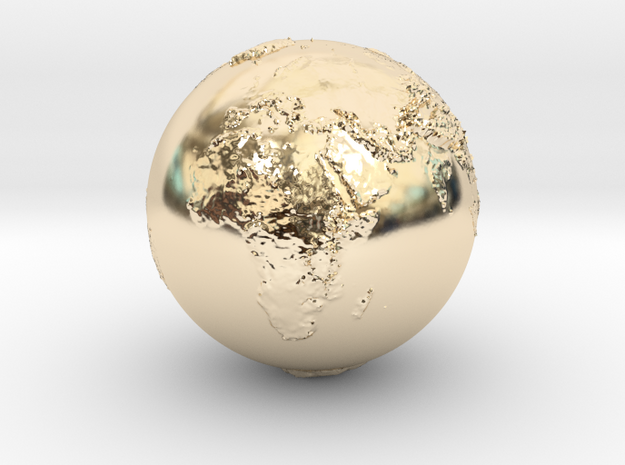 Earth Relief Hollow in 14K Yellow Gold