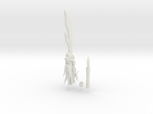 1/3 Scale Kanu Unchous Dragon Staff  in White Natural Versatile Plastic