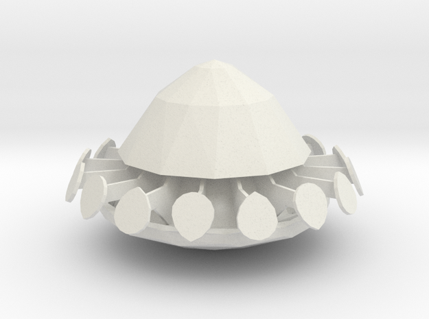 1/200 Scale UFO in White Natural Versatile Plastic