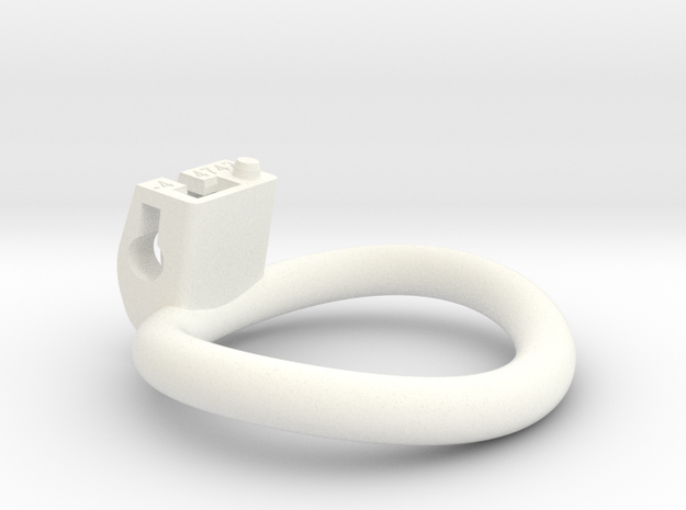 Cherry Keeper Ring - 47x42mm Wide Oval -4° ~44.5mm in White Processed Versatile Plastic