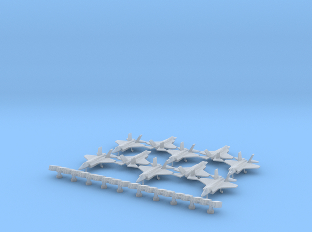 F-35 (10x) (1:300) & Sea Sparrow Launcher (1:300) in Tan Fine Detail Plastic