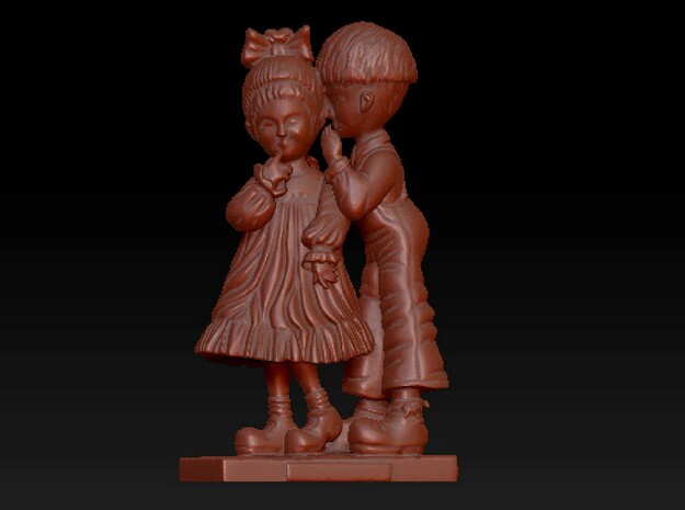 boy and girl figurine  in White Natural Versatile Plastic