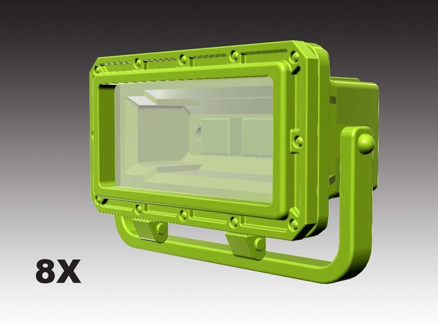XF range floodlights - 1:50 - 8X in Clear Ultra Fine Detail Plastic
