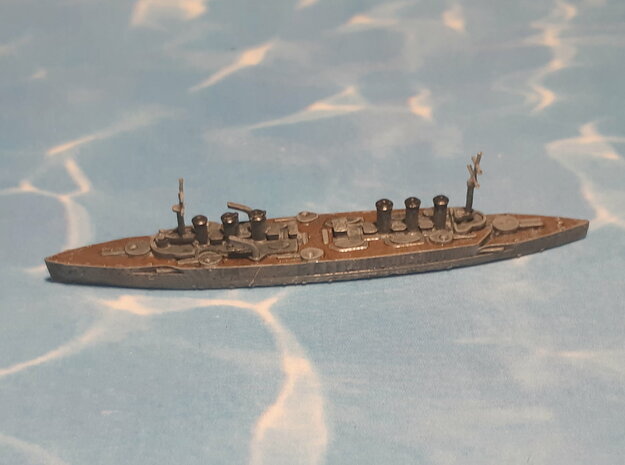 French Armored Cruiser MN Edgar Quinet 1/1800 in Tan Fine Detail Plastic