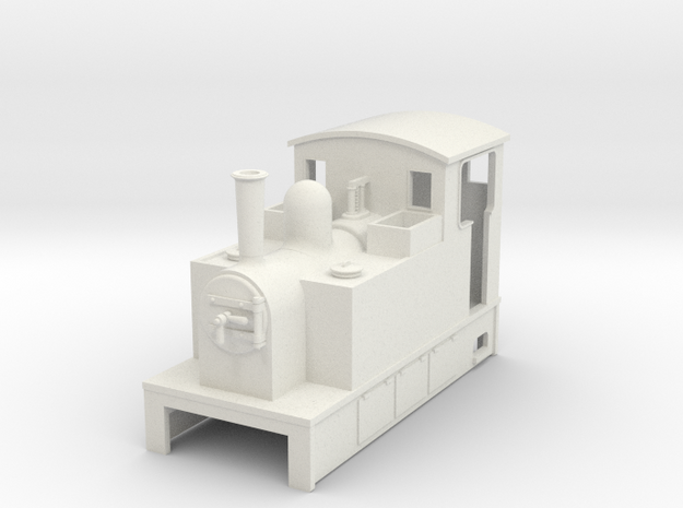 OO9 Cheap and Easy Tram Loco #1a in White Natural Versatile Plastic