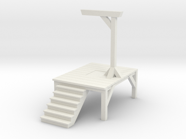 Gallows - Single Posted (N Scale) in White Natural Versatile Plastic