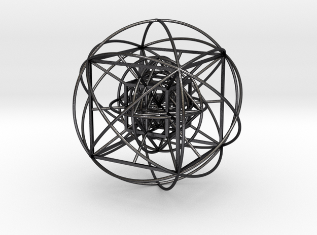 Unity Sphere (large) in Polished and Bronzed Black Steel