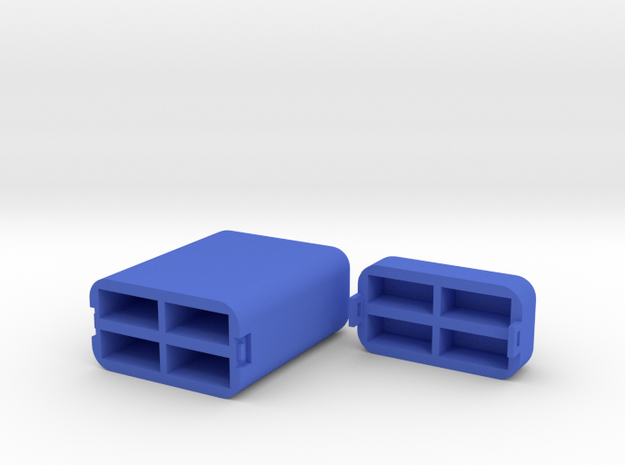 USB storage box in Blue Processed Versatile Plastic: Medium
