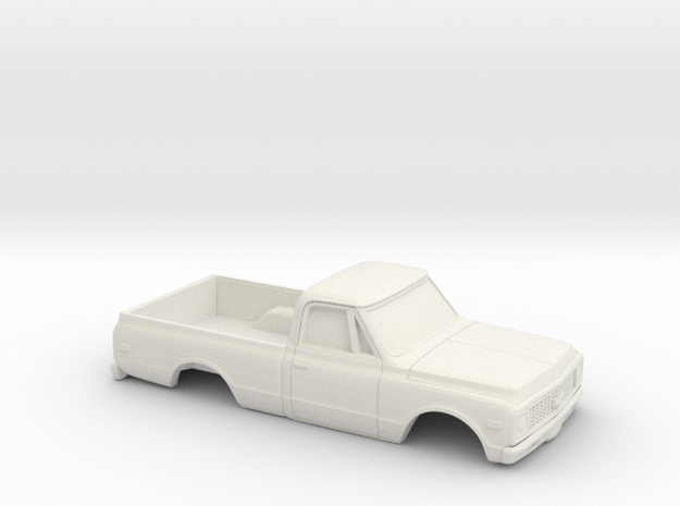 1/32 1970-72  Chevy C-Series Short Bed Shell in White Natural Versatile Plastic