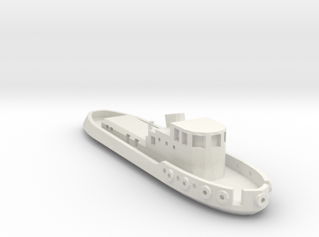 005A 1/350 Tug boat in White Natural Versatile Plastic