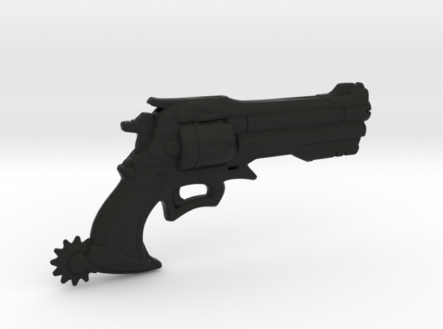 Cowboy revolver in Black Natural Versatile Plastic