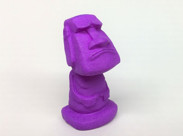 Troubled Moai in Purple Processed Versatile Plastic